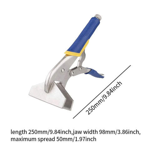 Sheet Metal Hand Seamer For Flattening And Seaming Durable Steel Multiuse Duckbill Clamp With Comfortable Grip A Real Workhorse For DIY Metalworking And Restoration Projects, showing dimensions.
