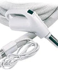 30 Foot Electric Vacuum Hose With 8 Foot Pigtail Cord, Lightweight Crush Proof 110V Hose, 360 Degree Swivel Handle, Three Way Switch