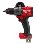 Knockout 1/2 Inch M18 Fuel Brushless Cordless Drill Driver packing serious torque, featuring a compact design and metal chuck.