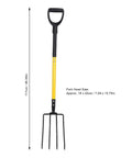 Long Handle Garden Spading Fork With Y Grip 4 Tine Metal Digging Fork For Gardening And Composting Durable Yard Work Buddy