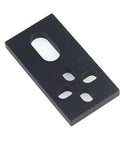 Four Pack Micro Limit Switch Plate 6063 T5 Aluminum For 3D Printer Hardware Components Groove Frame CNC Machines Durable Mounts With Four M3 Slotted Holes And Elongated M5 Hole For Easy Positioning, black 33x17x3 mm plate