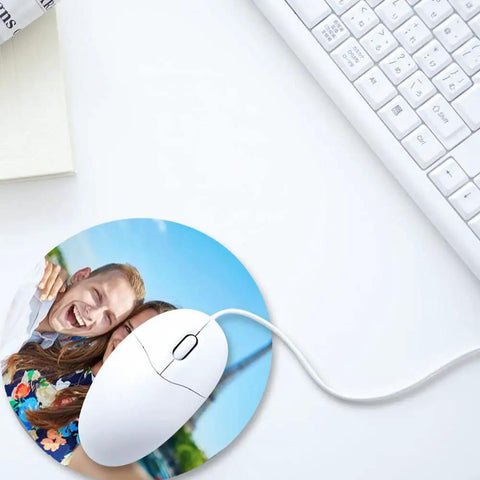 12 Pack White Round Sublimation Mouse Pads 7.87 Inch Diameter For DIY Heat Transfer Crafts Blanks Bulk Set Soft 3mm Thickness