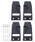 Beefed Up Aluminum Shock Absorber Mount Tower Set For One Tenth Scale RC Crawler VS4 10 Phoenix Chassis Front And Rear Upgrade Parts Direct Bolt On Replacement Machined Pockets Reduce Weight Black shown with screws and bolts