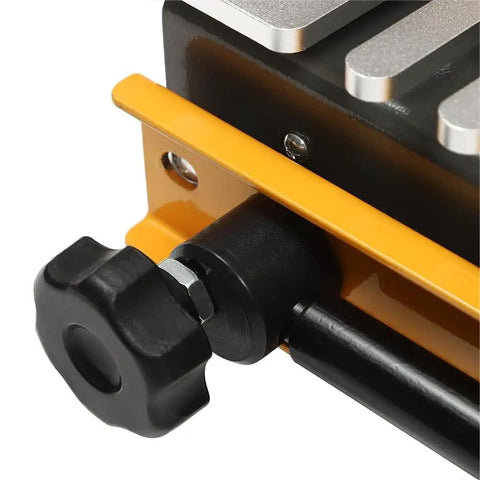 Close-up of the adjustable knob on the 24 Inch Dovetail Jig Heavy Duty Woodworking Template Guide for precise control.