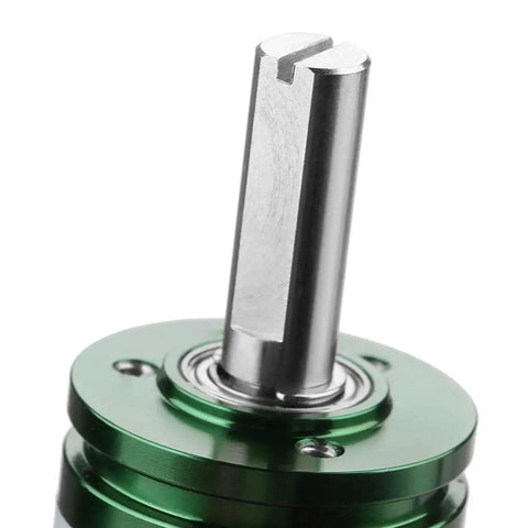 12-Bit Hall Angle Sensor With 0.088 Degree Resolution And 360 Degree Full Rotation 0-5V Analog Output Pro Grade High Precision Rotatable Hall Effect Position Sensor For Accurate Angular Measurement And Reliable Motion Control, green metal housing, shaft close-up