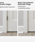 Comparison of Heavy Duty Concealed Kitchen Cabinet Hinges That Roll Out Smooth Hydraulic Soft Close and offer a full 180 degree swing in matte black.