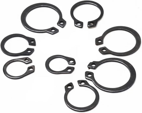 Assorted External Retaining Rings Black C Type Circlip For Shafts M4 To M8 And M70 Carbon Steel Snap Rings 39mm High Hardness