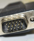 Close-up of cable connector for Industrial Barcode Reader With Cable 5 To 24V DC Power 2.5W DM-100X Scanner Controller.