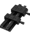 Heavy Duty X Axis Dovetail Stage Featuring Rock Solid Linear Guide For Slick Translation And Ultra Smooth Microscopy Alignment In Tight Advanced Lab Setups, showing a precision model with scale.