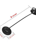 Black Kid Safe Lock For Refrigerator, Cabinet, Drawer, Freezer And Doors With Two Extra Strong Adhesives, 8 inches long