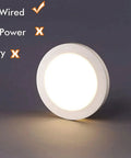 7.5 Inch LED Ceiling Light With 12W 840lm 5000K Daylight Flush Mount White Finish Wet Location High CRI in dark room