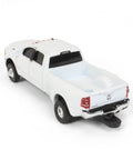 Ram 3500 Die-Cast 1/64 Dually Pickup White Collect N Play Toy Truck For Kids And Collectors rear view detail ERTL model.