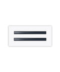 10x4 Modern AC Vent Cover In White Aluminum, Decorative Air Vent Grille With Linear Slot Diffuser For Ceiling