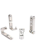 Heavy Duty Invisible Hidden Door Hinge For Solid Wood Doors 304 Stainless Steel Slick Brushed Finish Seamless Hardware set.