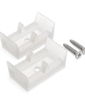 Opaque Sliding Shower Door Bumpers 2 Piece for Sliding Doors and Tub Enclosures, Clear Bumper Pads with screws, front view.