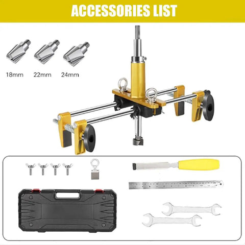 Top Tier Door Lock Installation Kit With Heavy Duty Tungsten Steel Cutters And Mortise Hole Saw For Snappy Precise Woodworking Jobs On All Types Of Doors, 18mm 22mm 24mm