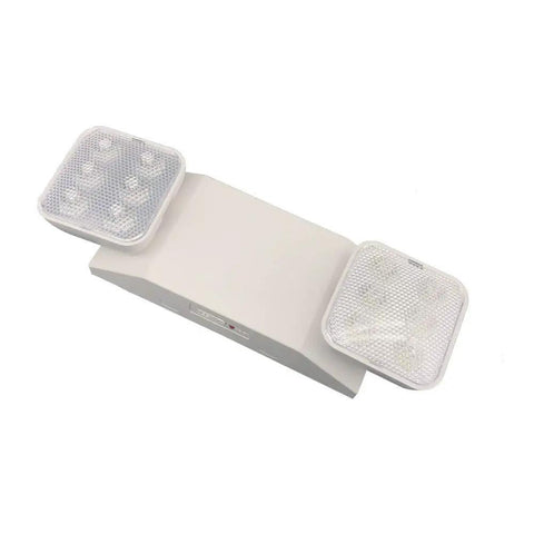 Six Pack LED Emergency Lights With Two Adjustable Heads UL Certified Fire Resistant ABS Housing Battery Backup For Power Outages
