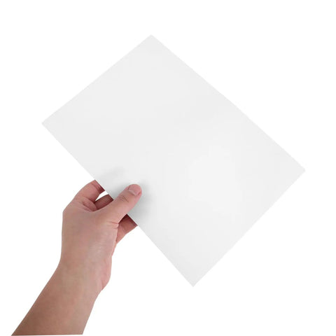 Two Part Carbonless Paper Writing Pads For Handwritten Notes And Duplicate Copies, A4 Size White And Yellow Office Paper, Portable 50 Set Note Pads For Quick Orders, Invoices, And Payments In Office Or Retail. A4 white carbonless pad held in hand
