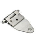 Beefed Up Heavy Duty Rotating Concealed Door Hinges In Stainless Steel, shown angled for industrial use