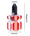 Mini Stubby Screwdriver Set With Magnetic Tips For Tight Spaces, shown with measurements 37mm height, 6mm tip, 20mm handle width