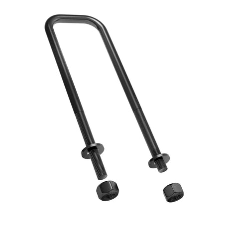 Beefed Up Black Extended Leaf Spring U Bolts 10 Inch By 2.75 Inch Heavy Duty Ideal For Chevy Silverado GMC Sierra HD Leveling Kit