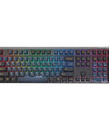 Top Tier Mechanical Gaming Keyboard Featuring Cherry MX2A Red Switches And Blazing Fast 8K Polling Rate For Ultra Slick Buttery Key Presses Alongside Fully Programmable RGB Setup, top view showing RGB lighting.