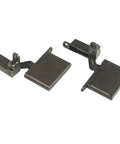 Heavy Duty Hydraulic Buffer Cabinet Door Hinges With Adjustable Hidden Pivot Shaft Hardware For Super Smooth Silent Doors in sleek black finish.