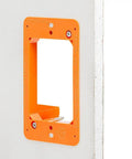 Low Voltage Single Gang Drywall Mounting Bracket For Old Work Backless Wall Plate Fully Adjustable installed in wall