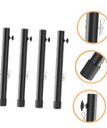 Shake That Wobbly Desk Fast With These Heavy Duty Table Leg Extenders That Slip Right On for instant height tweaks. Black metal legs.