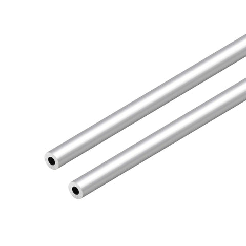 6063 Aluminum Round Tube 8mm OD, 2mm Wall Thickness, 12 Inch Length Seamless Pipe Tubing For DIY Projects, Set Of 2