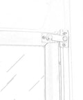 Solid Brass Shutter Bar And Door Latch Matte Black For Shutters And Small Cabinets Seven Eighths Inch By Two And Three Thirty Seconds Inch Includes Mounting Screws One Pack Built Tough Durable And Sturdy Construction Made In Taiwan installed on a window frame