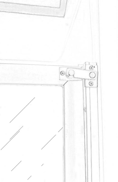 Solid Brass Shutter Bar And Door Latch Matte Black For Shutters And Small Cabinets Seven Eighths Inch By Two And Three Thirty Seconds Inch Includes Mounting Screws One Pack Built Tough Durable And Sturdy Construction Made In Taiwan installed on a window frame
