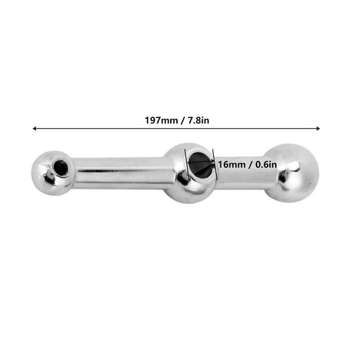 Beefy High Hardness Milling Machine Ball Handle Kit With Three Ball Crank for Bridgeport, 197mm length, 16mm hand wheel hole