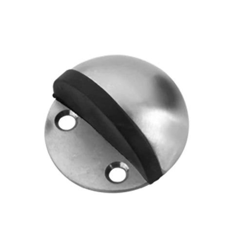 Dome Door Stop With Rubber Bumper 304 Stainless Steel Floor Stopper Keeps Walls Safe From Dings 45 By 45 By 24 Mm Punch Free Or Screw Mount