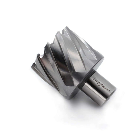 Annular cutter, 1-3/4 in diameter, 1 in depth of cut, 3/4 in Weldon shank for magnetic drill press