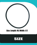Snow Blower Auger Drive Belt Replacement 1/2 Inch By 40 Inch For ST1232E ST1236 ST1236E ST1336LE And 72086 72385 Models, Black