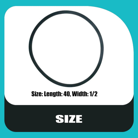 Snow Blower Auger Drive Belt Replacement 1/2 Inch By 40 Inch For ST1232E ST1236 ST1236E ST1336LE And 72086 72385 Models, Black