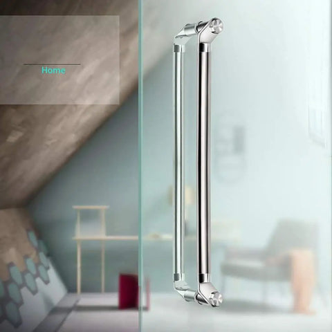 Heavy Duty Brushed Stainless Steel Push Pull Glass Door Handle For Home Office And Hotel Built For Tough Use Rust Resistant