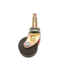Antique Style Wood Furniture Caster with Ball Bearing Swivel and 1-1/4 Inch Dark Hardwood Wheel, Grip Neck Stem, Heavy Duty Steel