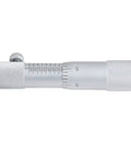0-6 Inch Micrometer Set With 4 Inch Base Depth, 0.001 Inch Resolution, silver metal finish, side view with interchangeable rod.