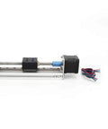 Pro Grade Electric CNC Linear Stage Actuator With 300mm Cross Sliding Table Built Tough For Smooth Precision Glides And Dependable Workhorse Action In Custom Builds, showing aluminum frame and motor.