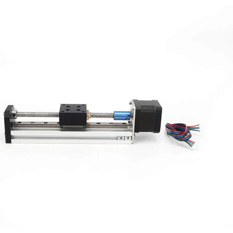 Pro Grade Electric CNC Linear Stage Actuator With 300mm Cross Sliding Table Built Tough For Smooth Precision Glides And Dependable Workhorse Action In Custom Builds, showing aluminum frame and motor.
