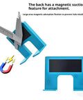 Effortless Magnetic Hinge Jig Kit For Quick Door Installs With Adjustable Guide And Accurate Hinge Mortising Blue 4 Pack