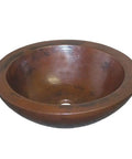 Premium Slick Vessel Bathroom Sink Made From Tough 16 Gauge Hammered Copper With An Antique Bronze Finish 16 inch round bowl.