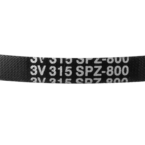 SPZ800 Drive V Belt Featuring 805MM Pitch Length heavy duty rubber strap with marked sizes for industrial use.