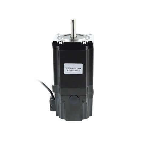 CWCKDJDH 2-phase NEMA 23 stepper motor with protruding shaft and black housing