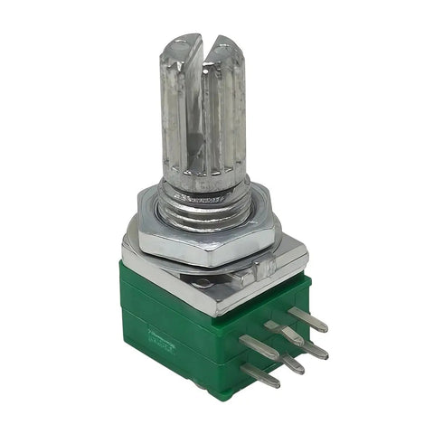 Ten Pack B50K 6 Pin Dual Linear Rotary Seal Potentiometers For Amplifiers And DIY Audio, 15mm Shaft, RK097N Style Variable Resistors