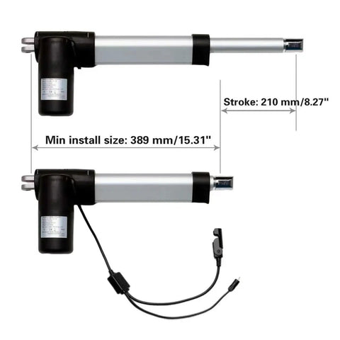 Heavy Duty Electric Recliner Motor Replacement Kit Featuring A Smooth Operator Lift Actuator measuring 389mm with 210mm stroke.