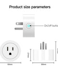 Smart Dimmer Plug For Dimmable Lamps No Hub Needed 2 4GHz WiFi Works With Alexa And Google Assistant size chart view