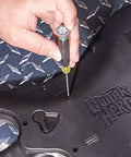 Using Tiny 8 Piece Mini Precision Screwdriver Set For Electronics And Terminal Blocks to adjust Guitar Hero controller